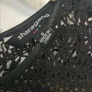 Sharagano Black Sleeveless Sheath Mini Dress